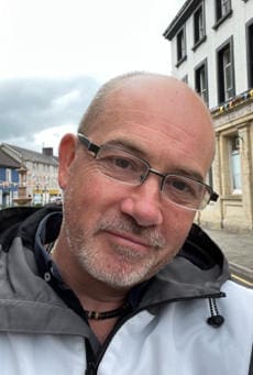Author, Steve Periton on a ferry boat in Izmir