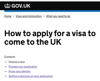 How to apply for a Visa to come to the UK
